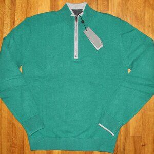 Greyson Clothiers Sebonack 1/4 Zip Golf Sweater Mens XL Bonsai Wool Cashmere